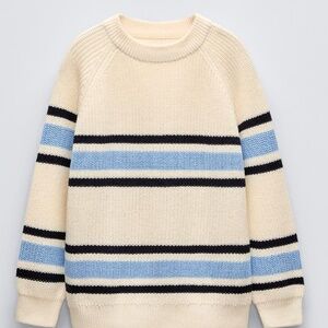 Zara | Boys 14 | Women's XS, Small | Striped Cotton Sweater